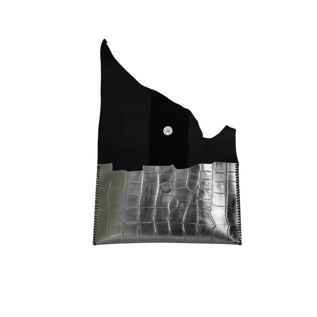 WL24 Crocodile Pattern-Silver 03 Clutch