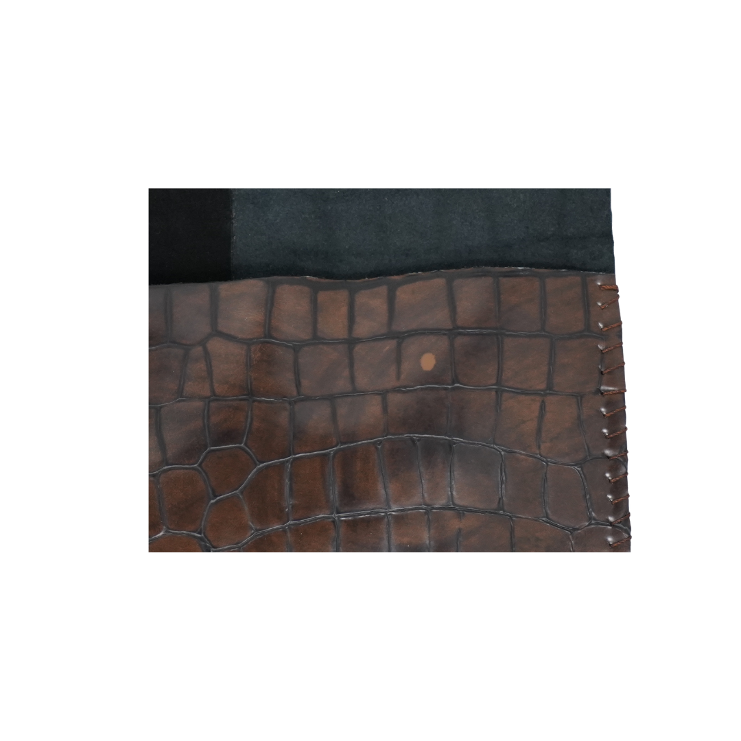 zWL24 Crocodile Pattern-Brown 01 Clutch - Only Available Off-Line in Roma Store