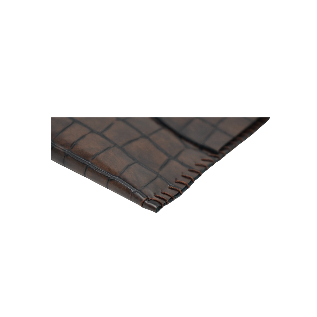 zWL24 Crocodile Pattern-Brown 01 Clutch - Only Available Off-Line in Roma Store