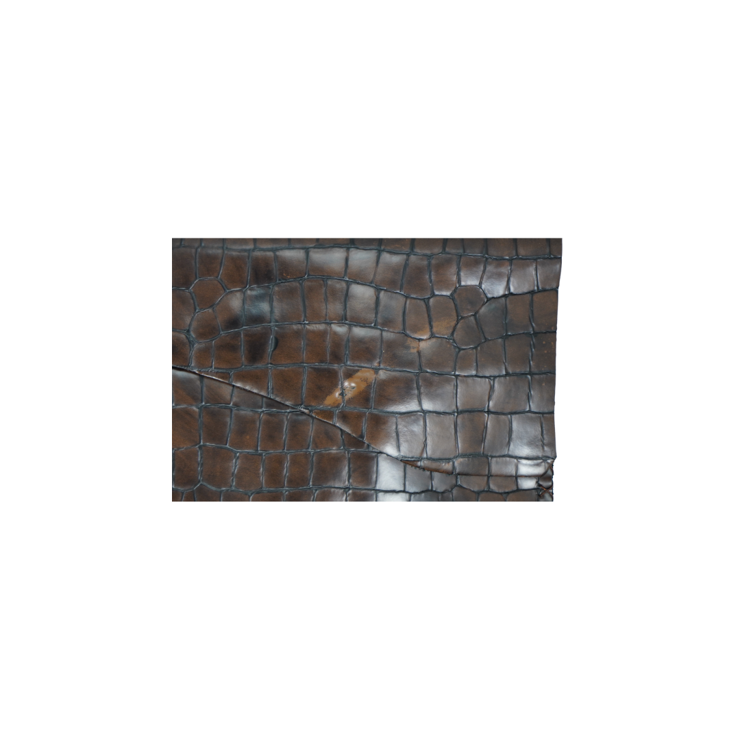 zWL24 Crocodile Pattern-Brown 04 Clutch - Only Available Off-Line in Roma Store