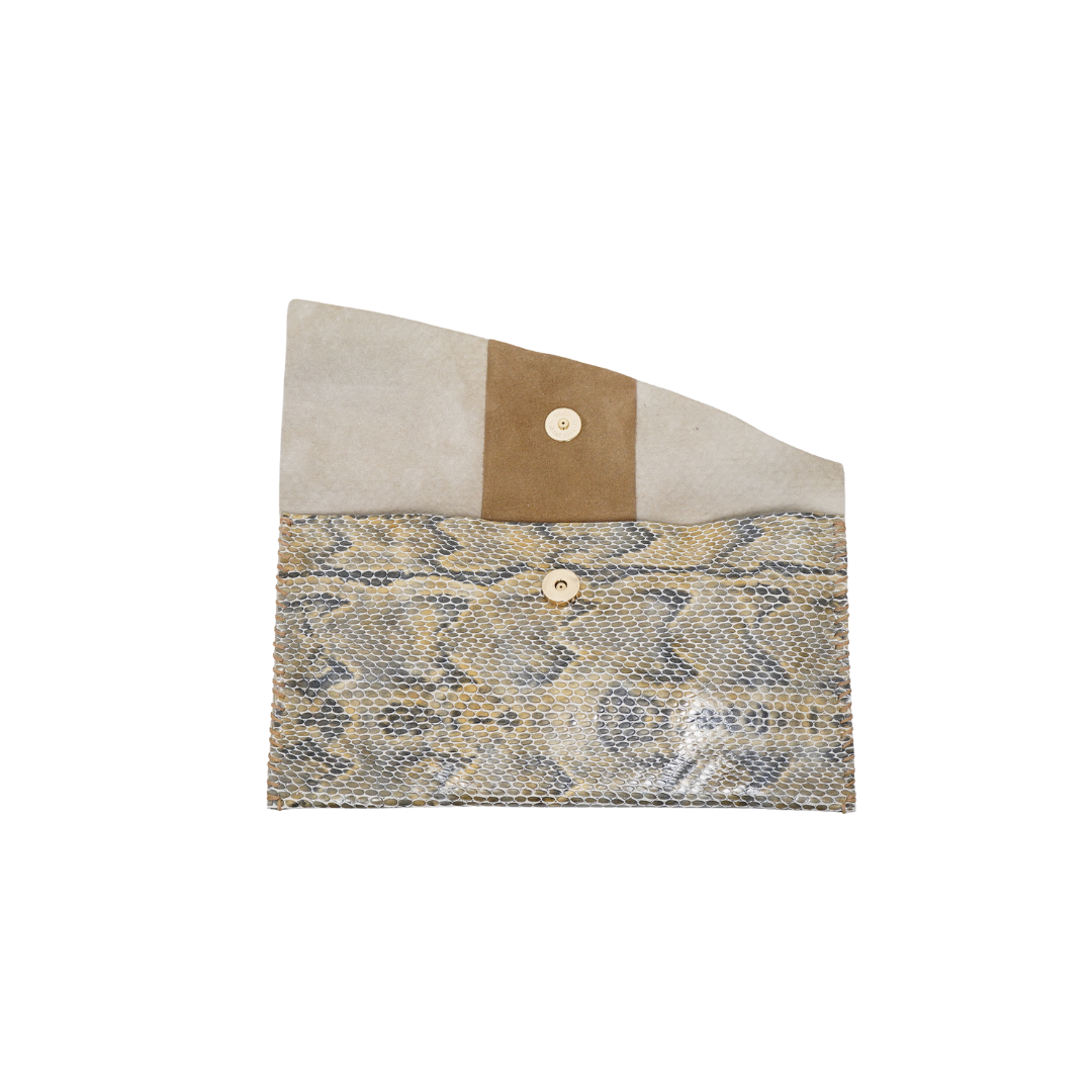 WL24 Snake Pattern-Beige Black 03 Clutch