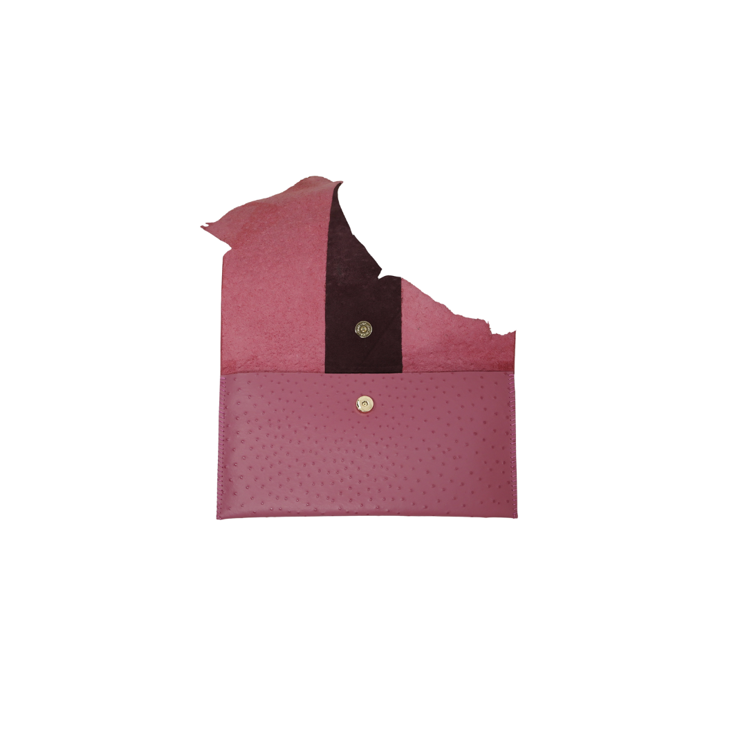 WL24 Ostrich Pattern-Pink 01 Clutch