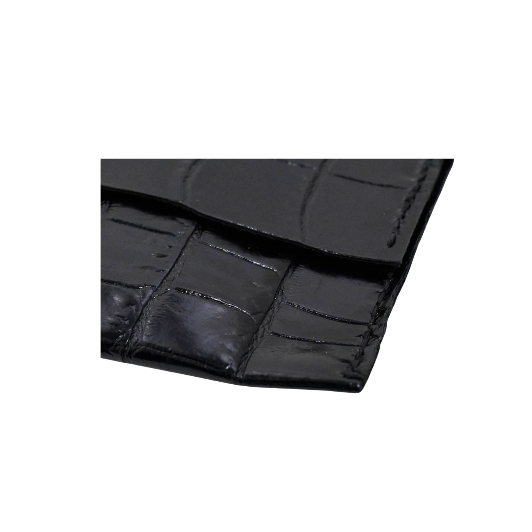 zWL24 Crocodile Pattern-Black 03 Clutch - Only Available Off-Line in Roma Store