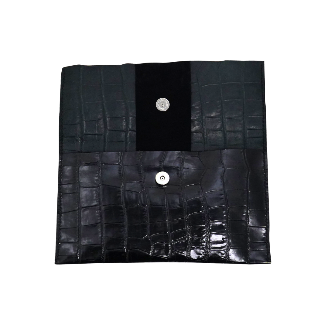 zWL24 Crocodile Pattern-Black 03 Clutch - Only Available Off-Line in Roma Store