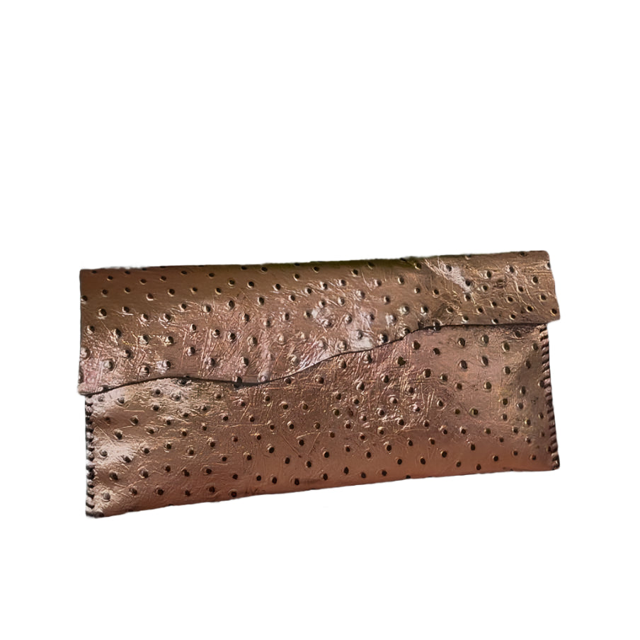 zSL25 Ostrich Pattern-Cooper 01 Clutch - Only Available Off-Line in Roma Store