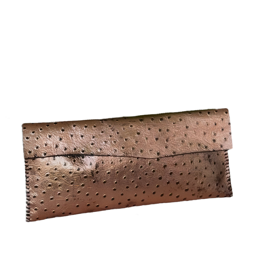 zSL25 Ostrich Pattern-Cooper 02 Clutch - Only Available Off-Line in Roma Store