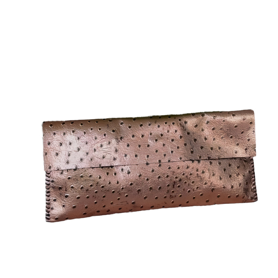 zSL25 Ostrich Pattern-Cooper 03 Clutch - Only Available Off-Line in Roma Store