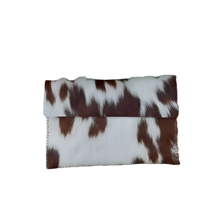 zSL25 Cowhide-Bone White & Brown 04 Clutch - Only Available Off-Line in Roma Store