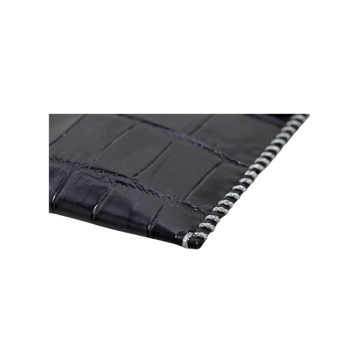 zWL24 Crocodile Pattern-Black 06 Clutch - Only Available Off-Line in Roma Store