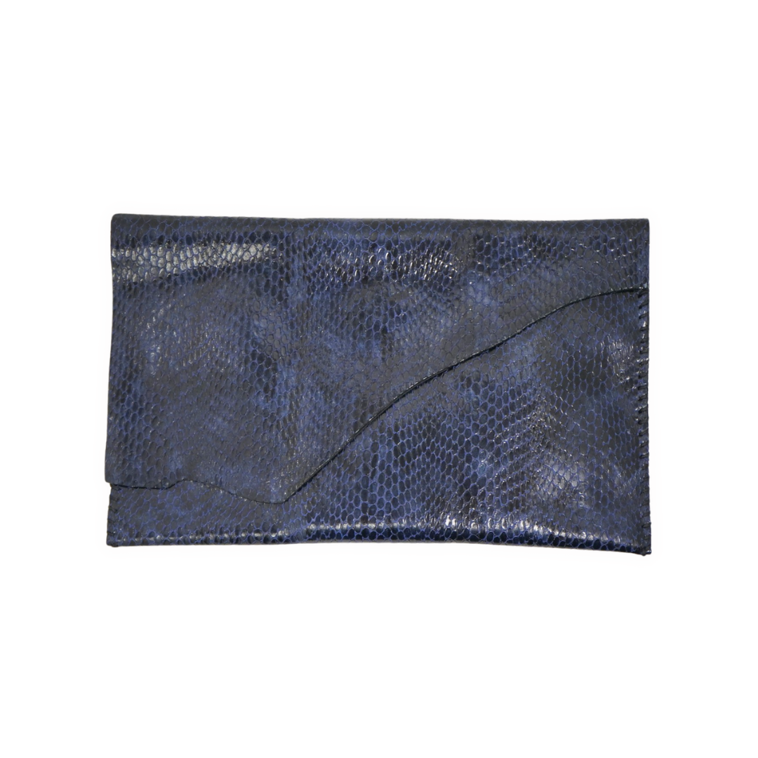 zWL24 Snake Pattern-Blue 01 Clutch - Only Available Off-Line in Roma Store