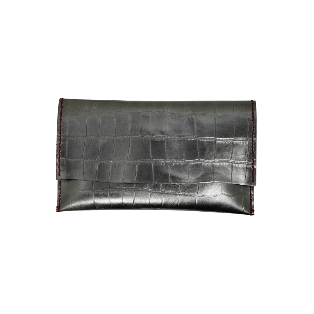 zWL24 Crocodile Pattern-Silver 06 Clutch - Only Available Off-Line in Roma Store