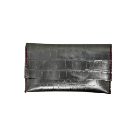zWL24 Crocodile Pattern-Silver 06 Clutch - Only Available Off-Line in Roma Store