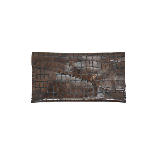 WL24 Crocodile Brown 04 Clutch