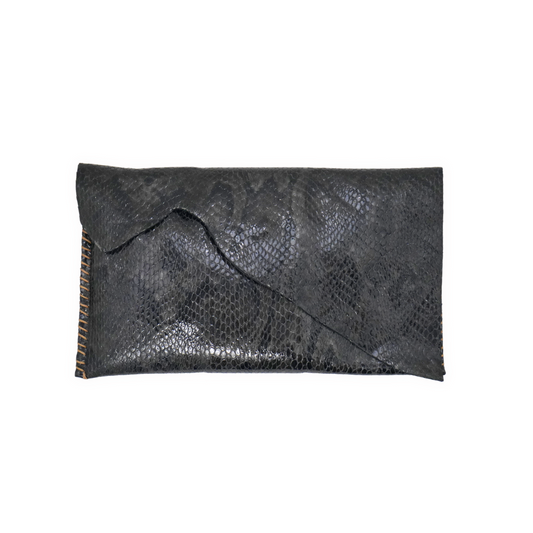 zWL24 Snake Pattern-Black 01 Clutch - Only Available Off-Line in Roma Store