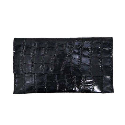 zWL24 Crocodile Pattern-Black 03 Clutch - Only Available Off-Line in Roma Store