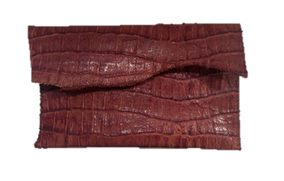 WL24 Crocodile Pattern-Natural Burgandi 03 Clutch - Only Available Off-Line in Roma Store