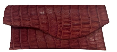 WL24 Crocodile Pattern-Natural Burgandi 04 Clutch - Only Available Off-Line in Roma Store (Copy)