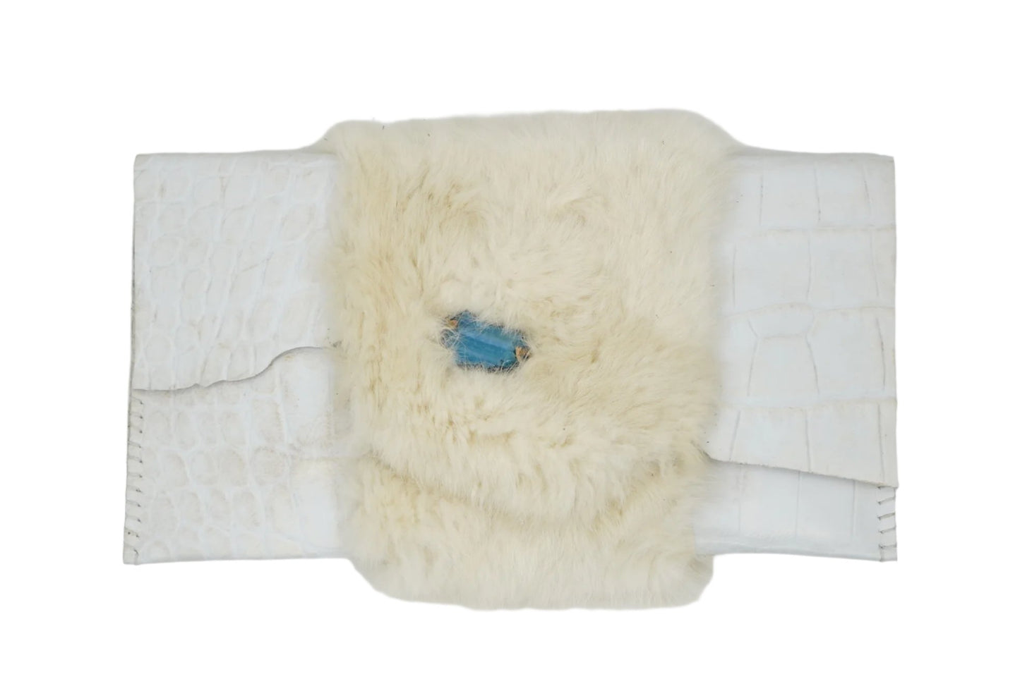 WL24 Crocodile Pattern-White 01 Clutch