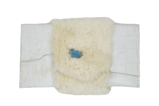 WL24 Crocodile Pattern-White 01 Clutch