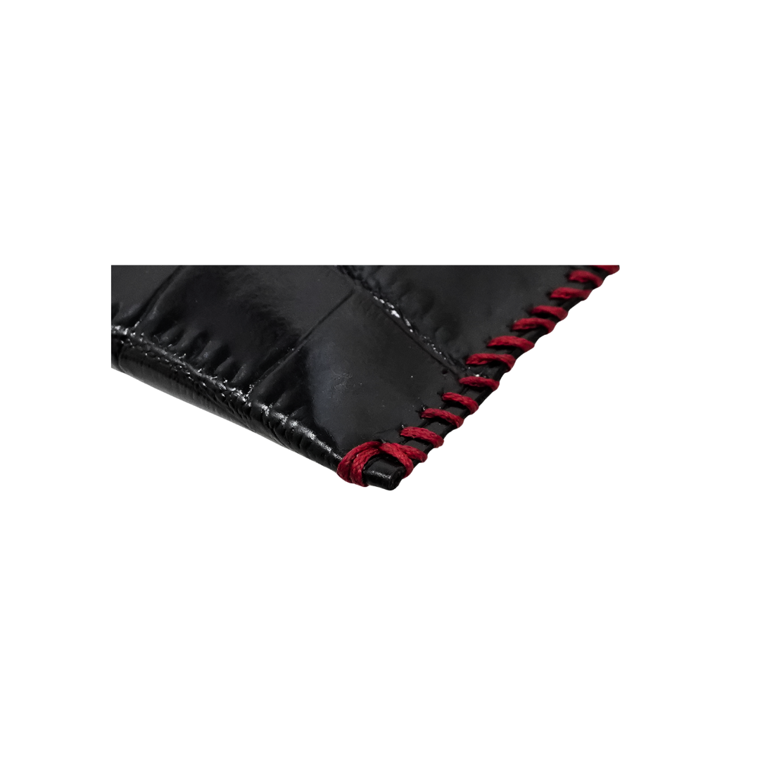 WL24 Crocodile Pattern-Burgandi Black 03 Clutch