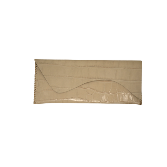 zWL24 Crocodile Pattern-Beige 05 Clutch - Only Available Off-Line in Roma Store
