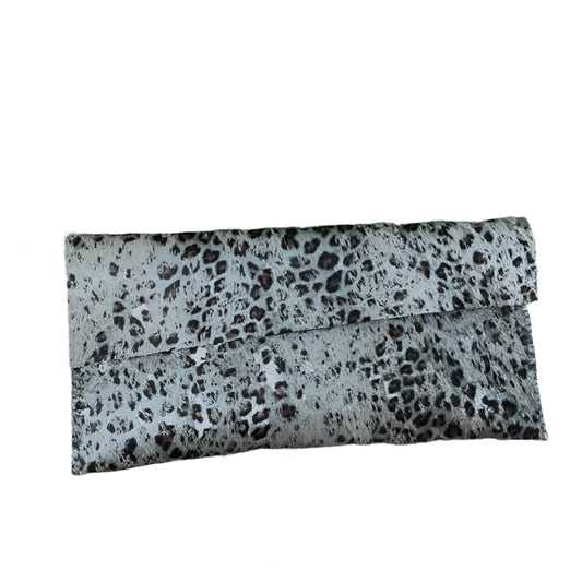 SL25 Cowhide Silver Animal Print 01 Clutch