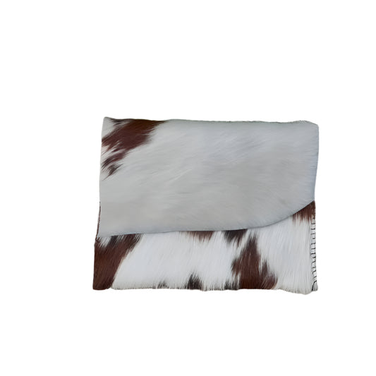 SL25 Cowhide Bone White & Brown 03 Clutch