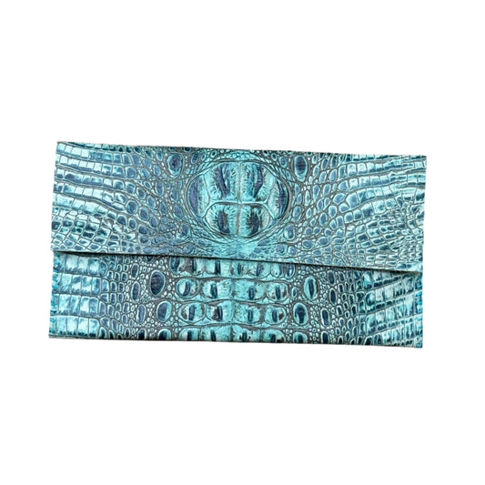 SUL25 Crocodile Pattern-Turquoise 02 Clutch