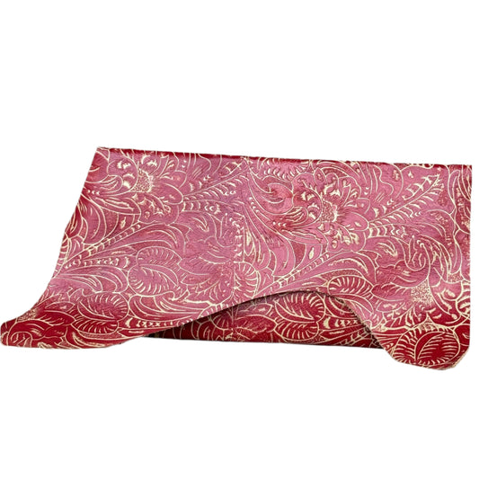 SUL25 Cowhide-Red Flower 03 Clutch