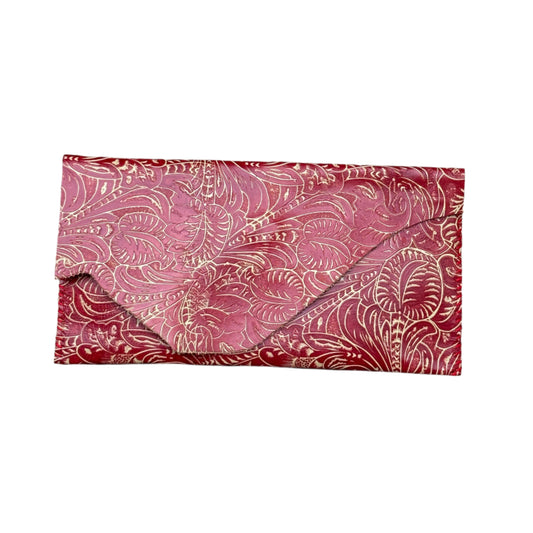 SUL25 Cowhide-Red Flower 02 Clutch