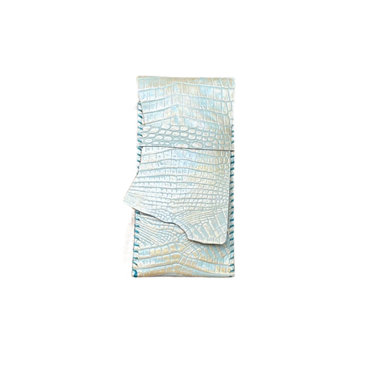 SL25 Crocodile Pattern-Turquoise Litmus 03 Phone Case & Mini Clutch