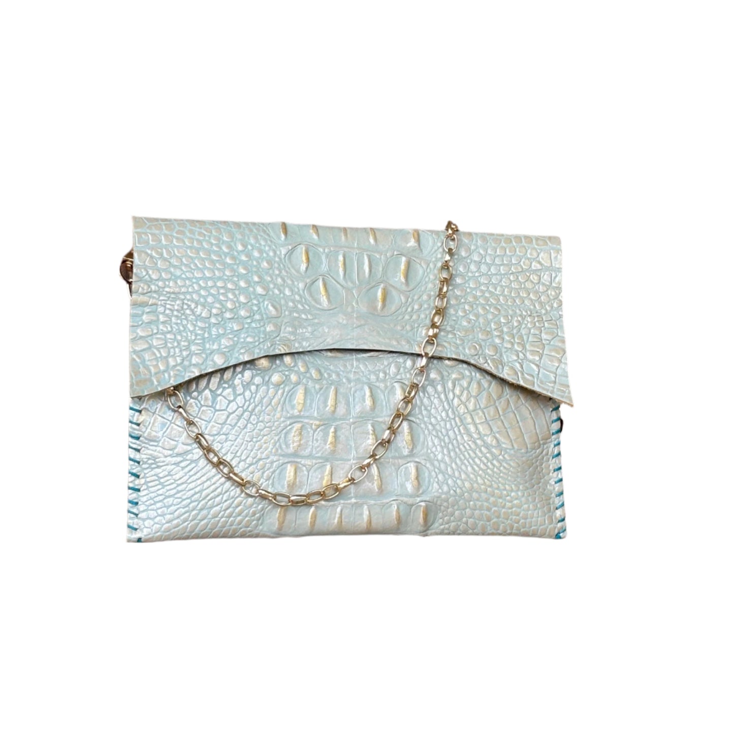 SL25 Crocodile Pattern-Turquoise Litmus 01 Cross Body & Clutch