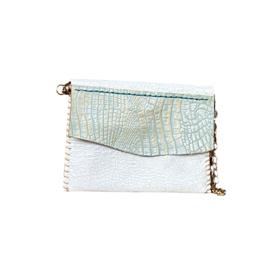 SUL25 Crocodile Pattern-White 01 Clutch