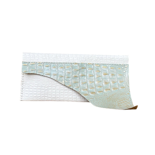 SUL25 Crocodile Pattern-White 03 Clutch