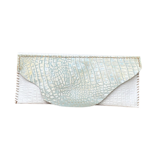 SUL25 Crocodile Pattern-White 02 Clutch