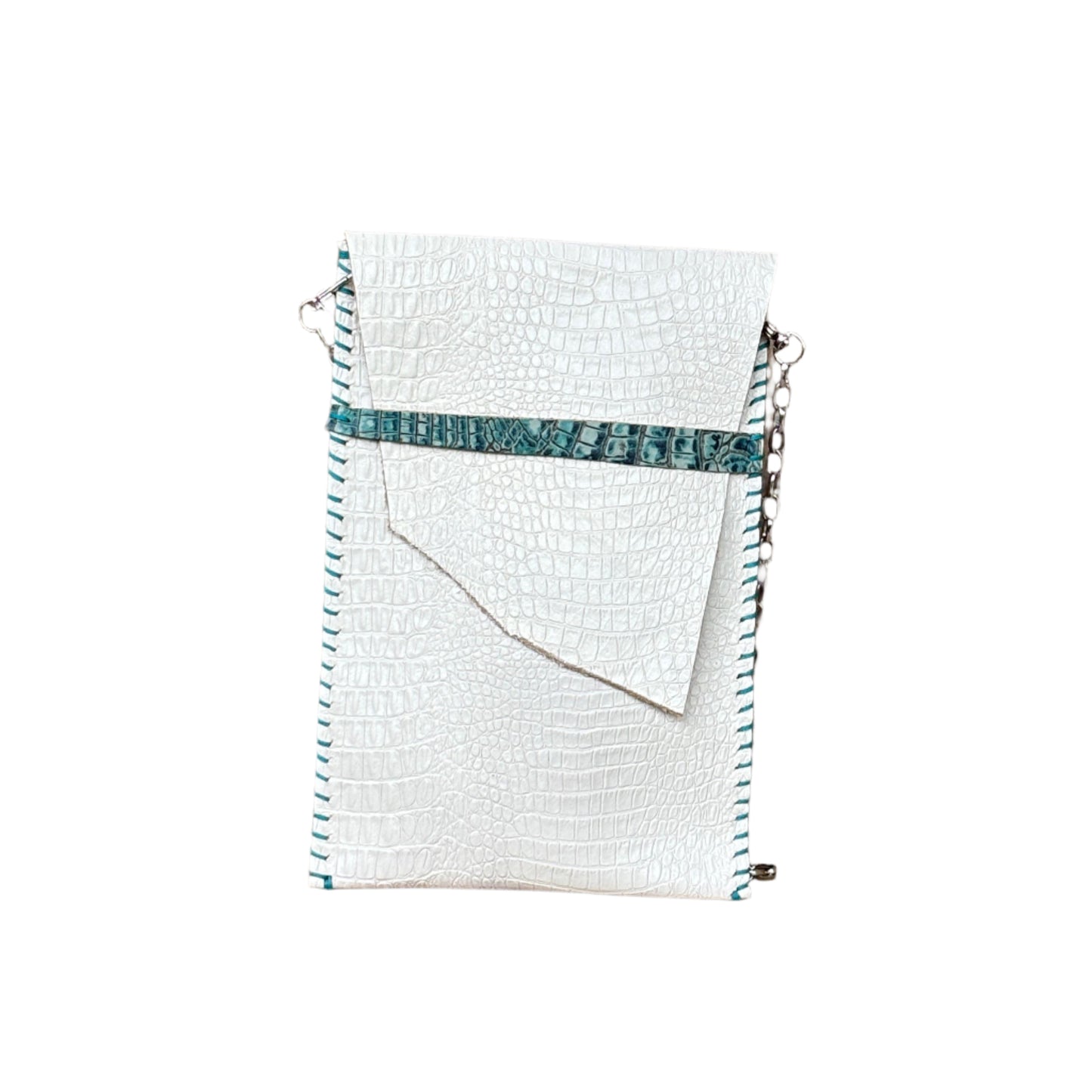 SUL25 Crocodile Pattern-White 05 Clutch