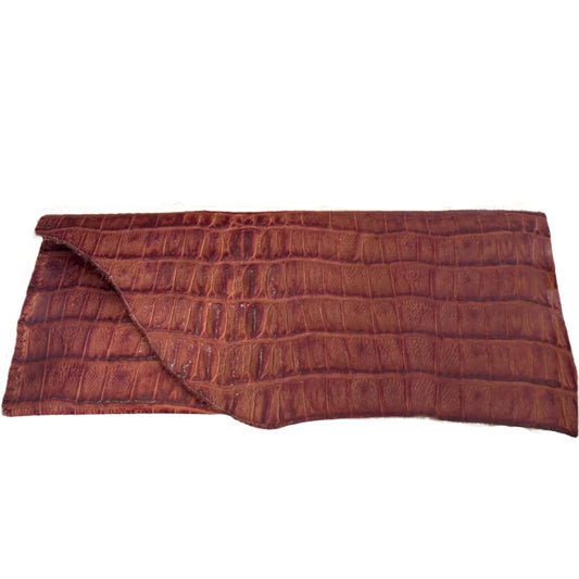 WL24 Crocodile Pattern-Natural Burgandi 05 Clutch - Only Available Off-Line in Roma Store (Copy) (Copy)