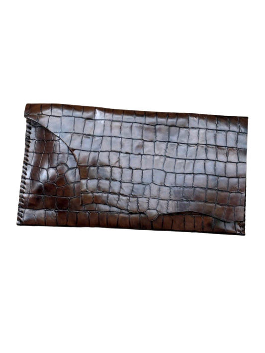 zWL24 Crocodile Pattern-Brown 02 Clutch - Only Available Off-Line in Roma Store
