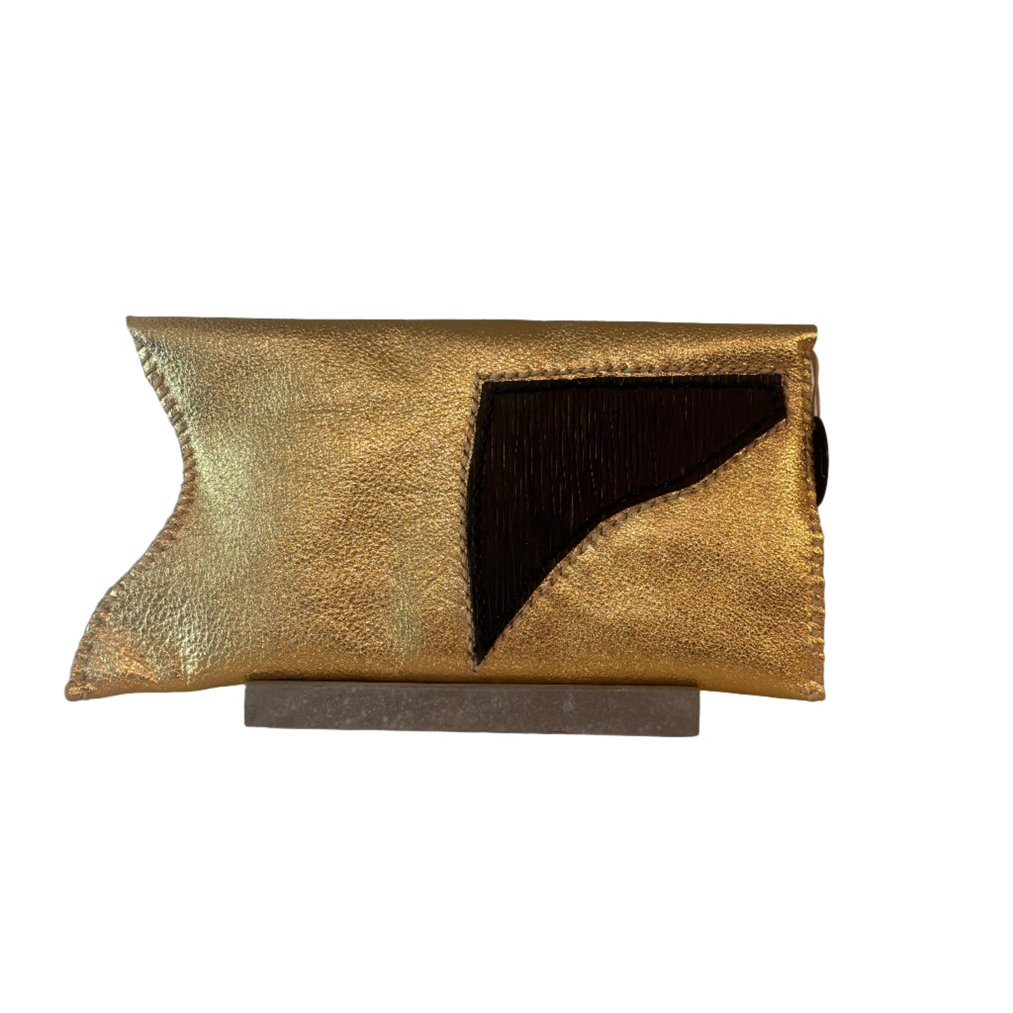FL25 Leather Gold Printed 02 Clutch z